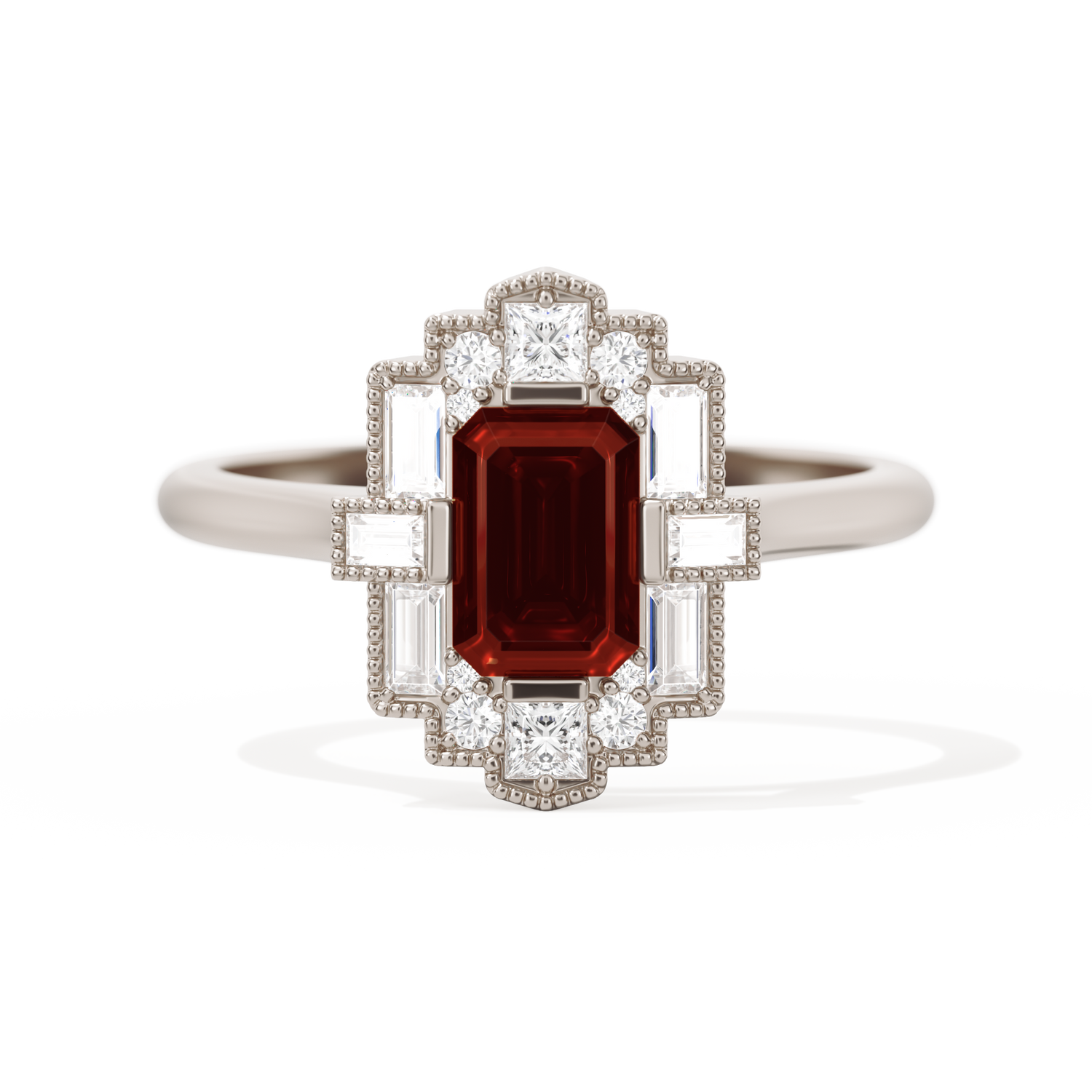 Rectangular Deco with 6x4 Emerald Cut
