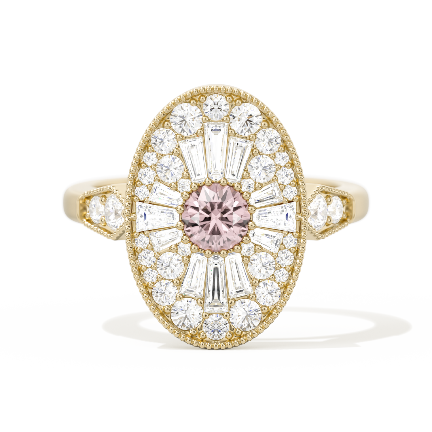 Oval Ballerina Round Center 0.35 ctw