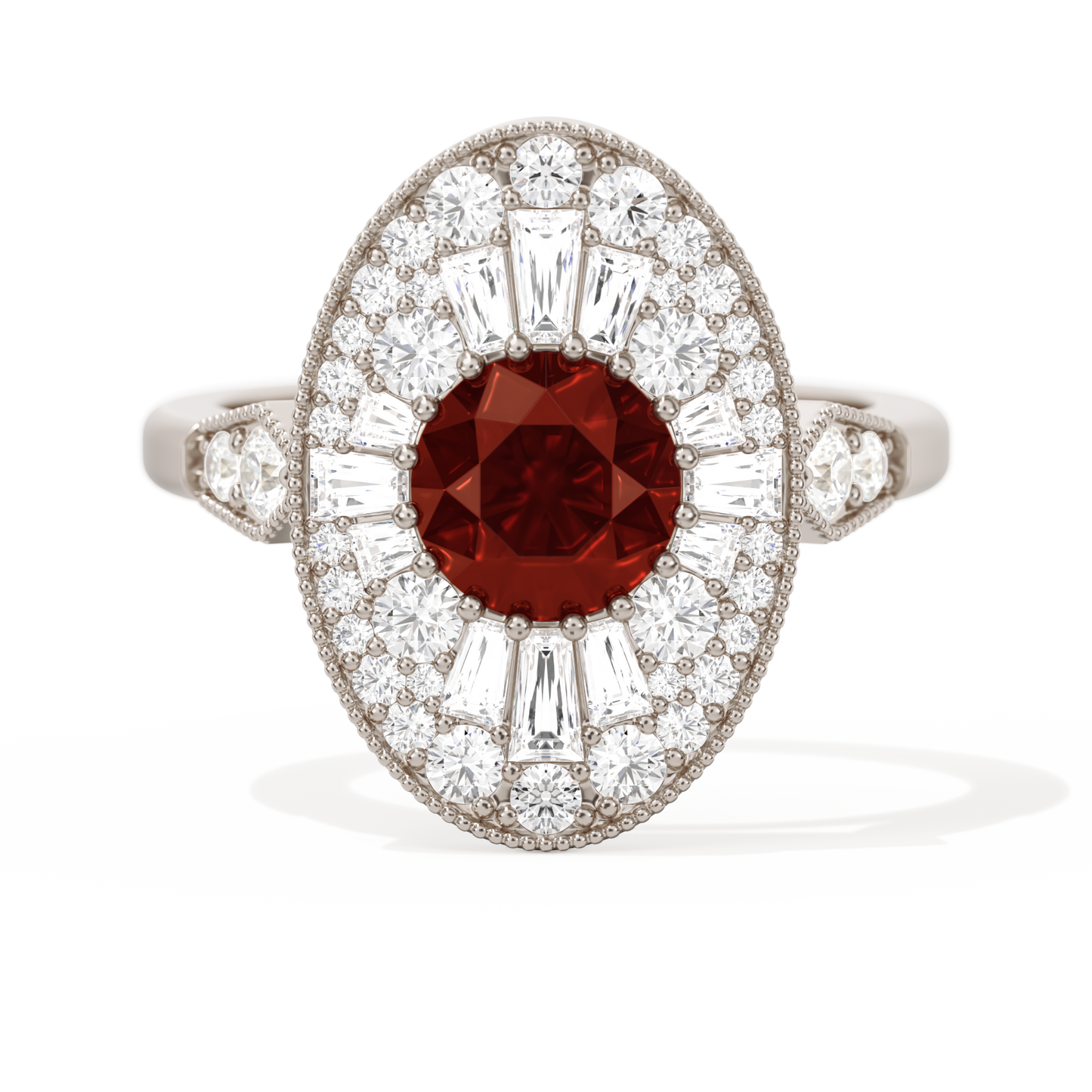 Oval Ballerina Round Center 1.00 ctw.