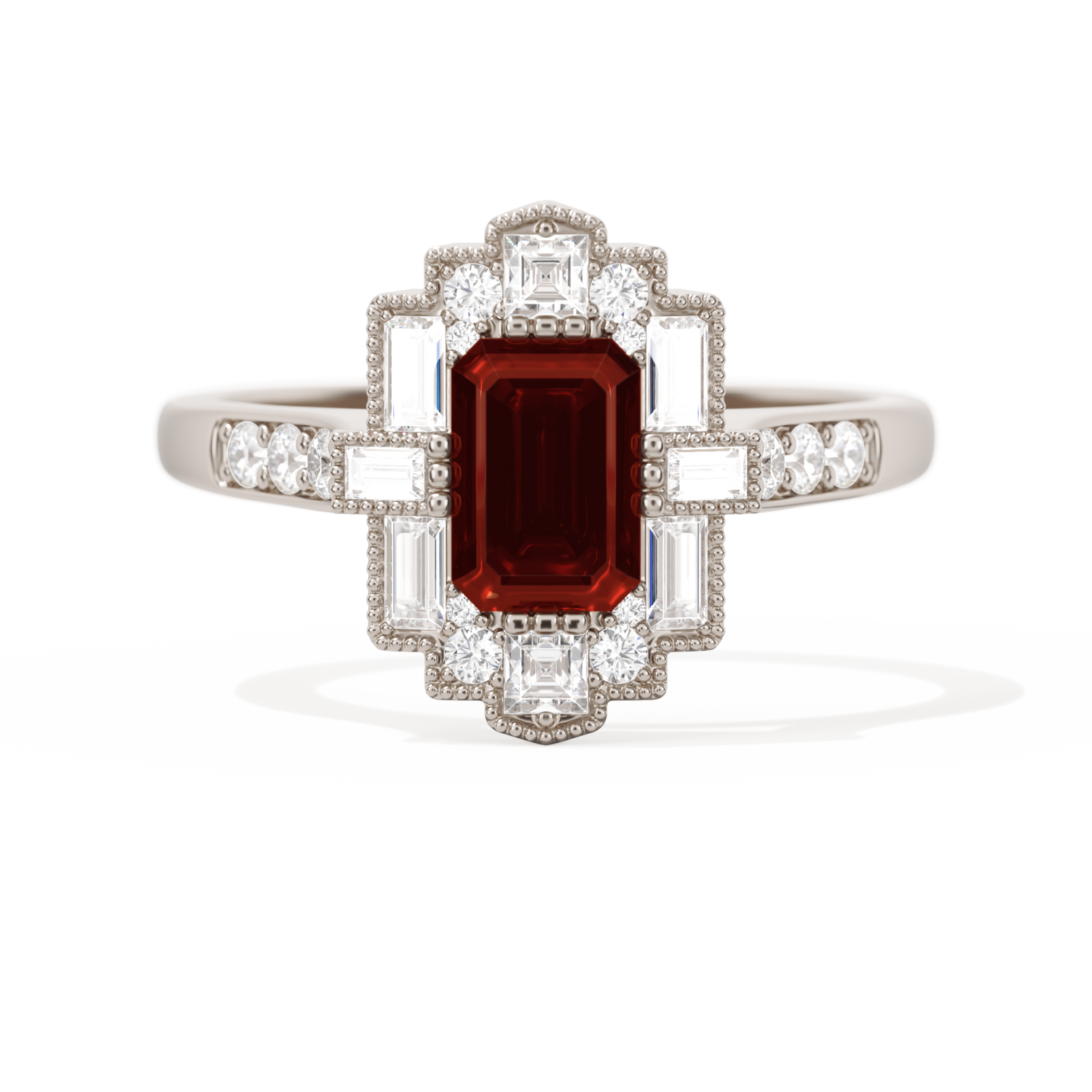 Rectangular Deco with 6x4 Emerald Cut