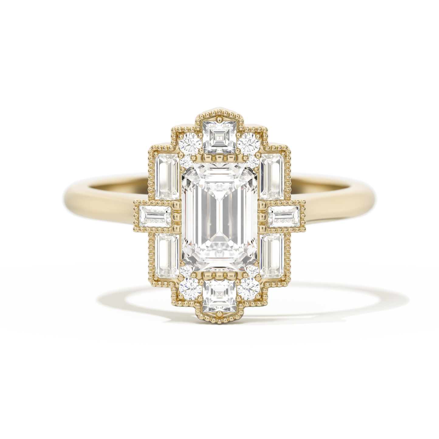 Rectangular Deco with 6x4 Emerald Cut