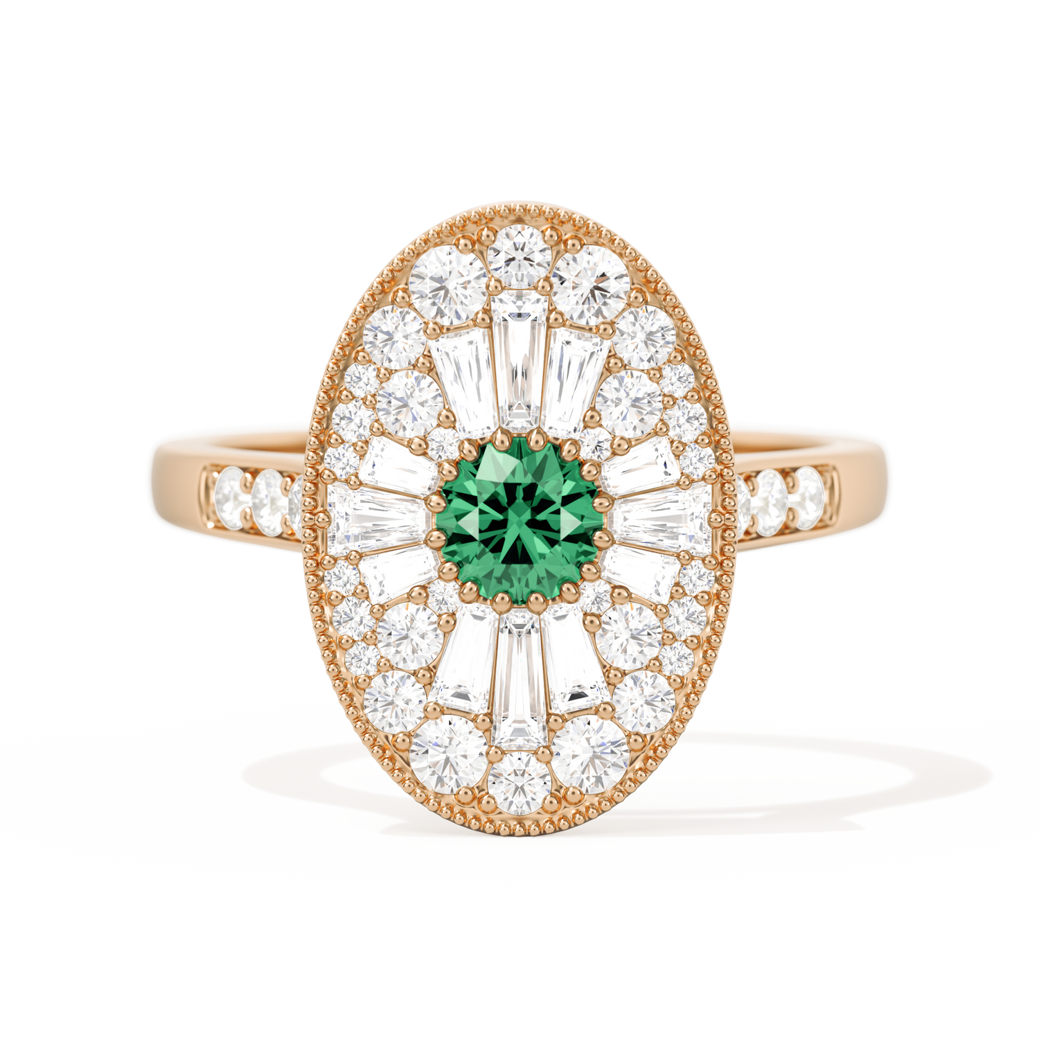 Oval Ballerina Round Center 0.35 ctw