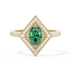 Diamond Shape Halo Oval