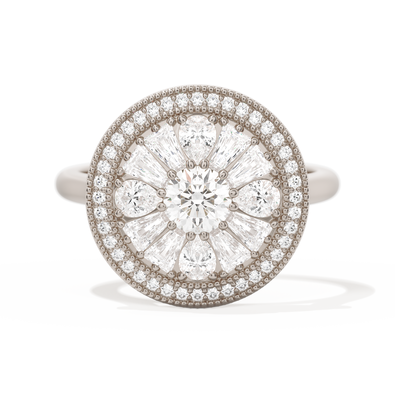 Pear & Baguette Round with Halo