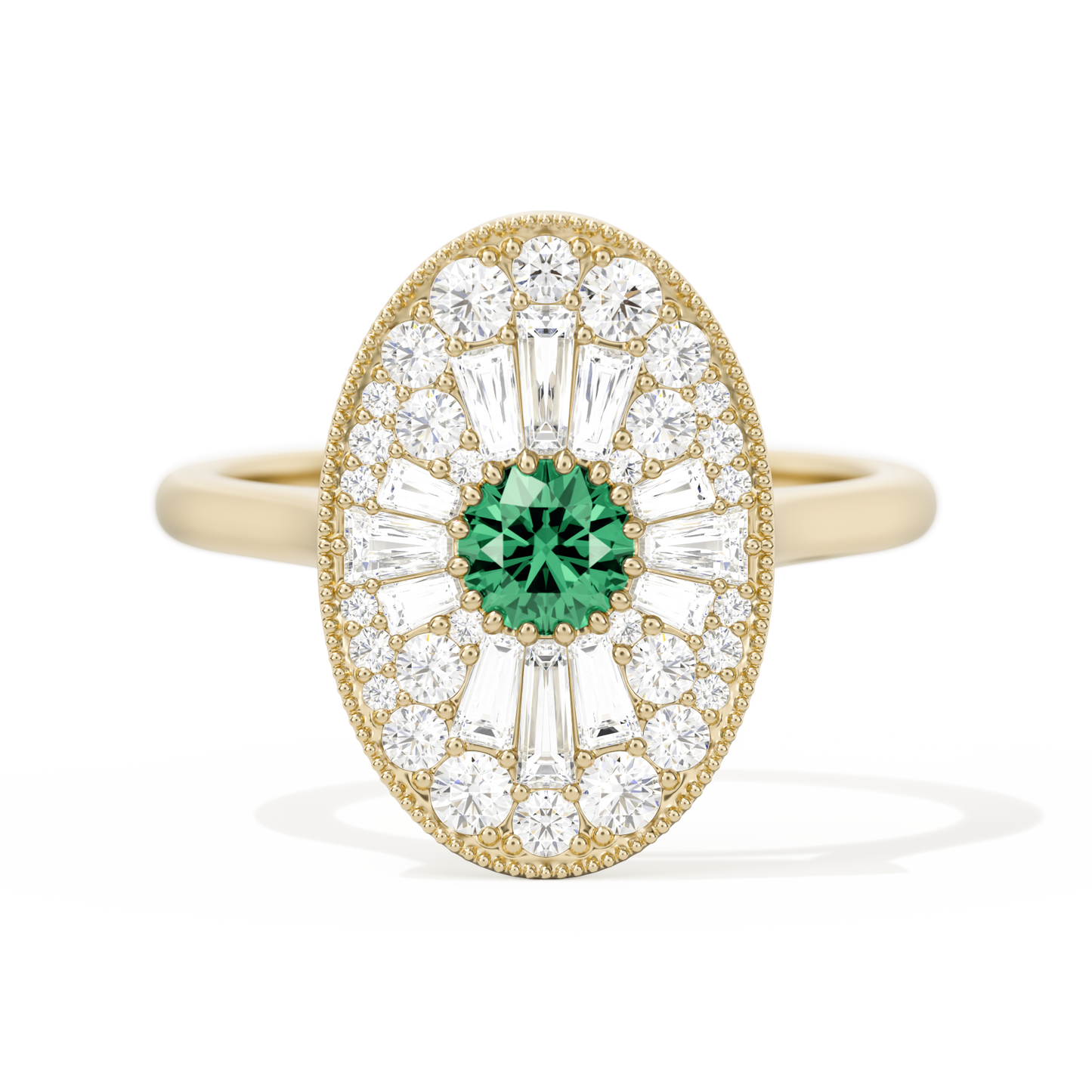 Oval Ballerina Round Center 0.35 ctw