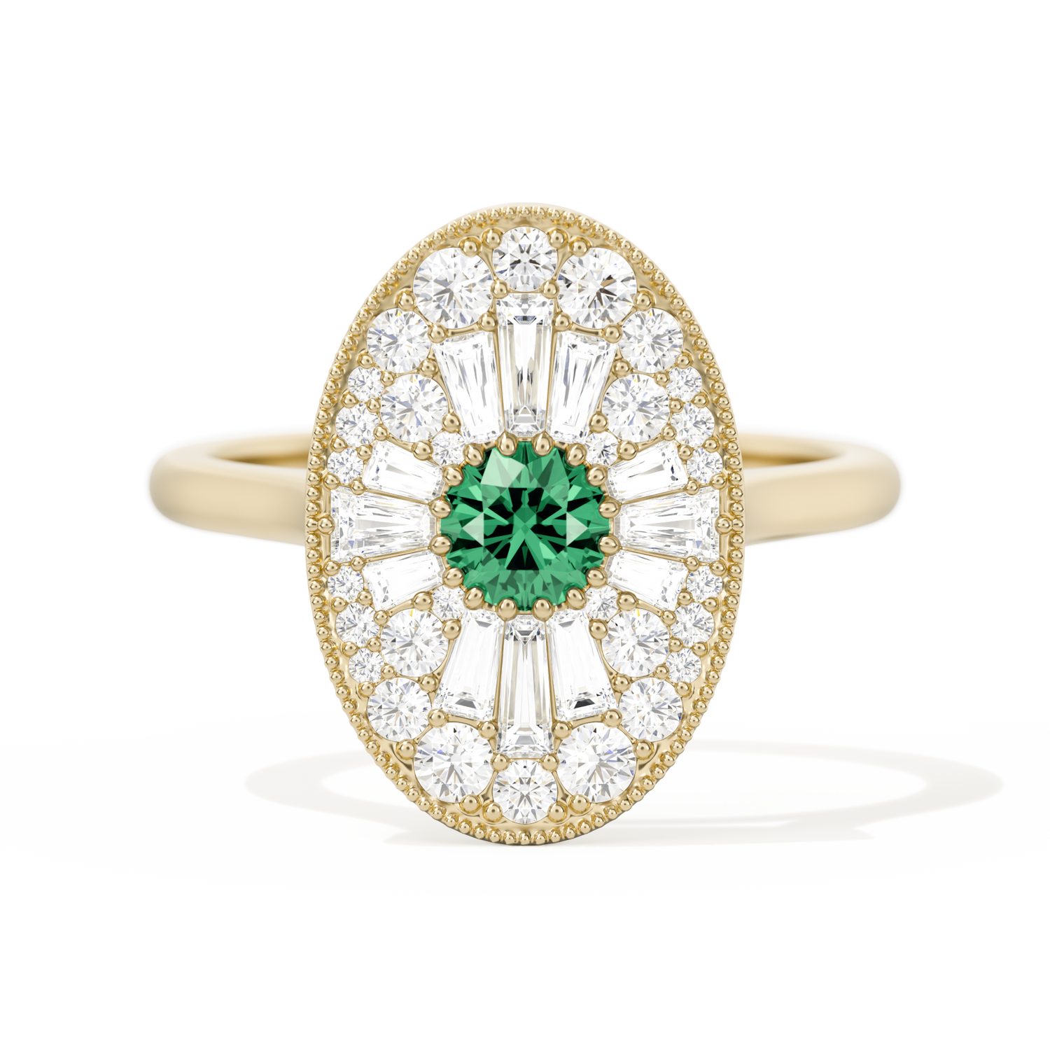 Oval Ballerina Round Center 0.35 ctw