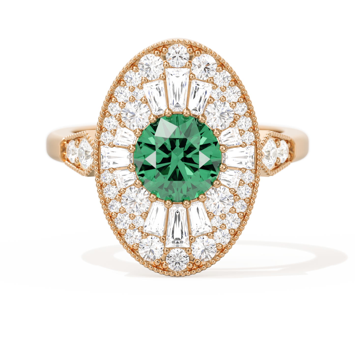 Oval Ballerina Round Center 1.00 ctw.