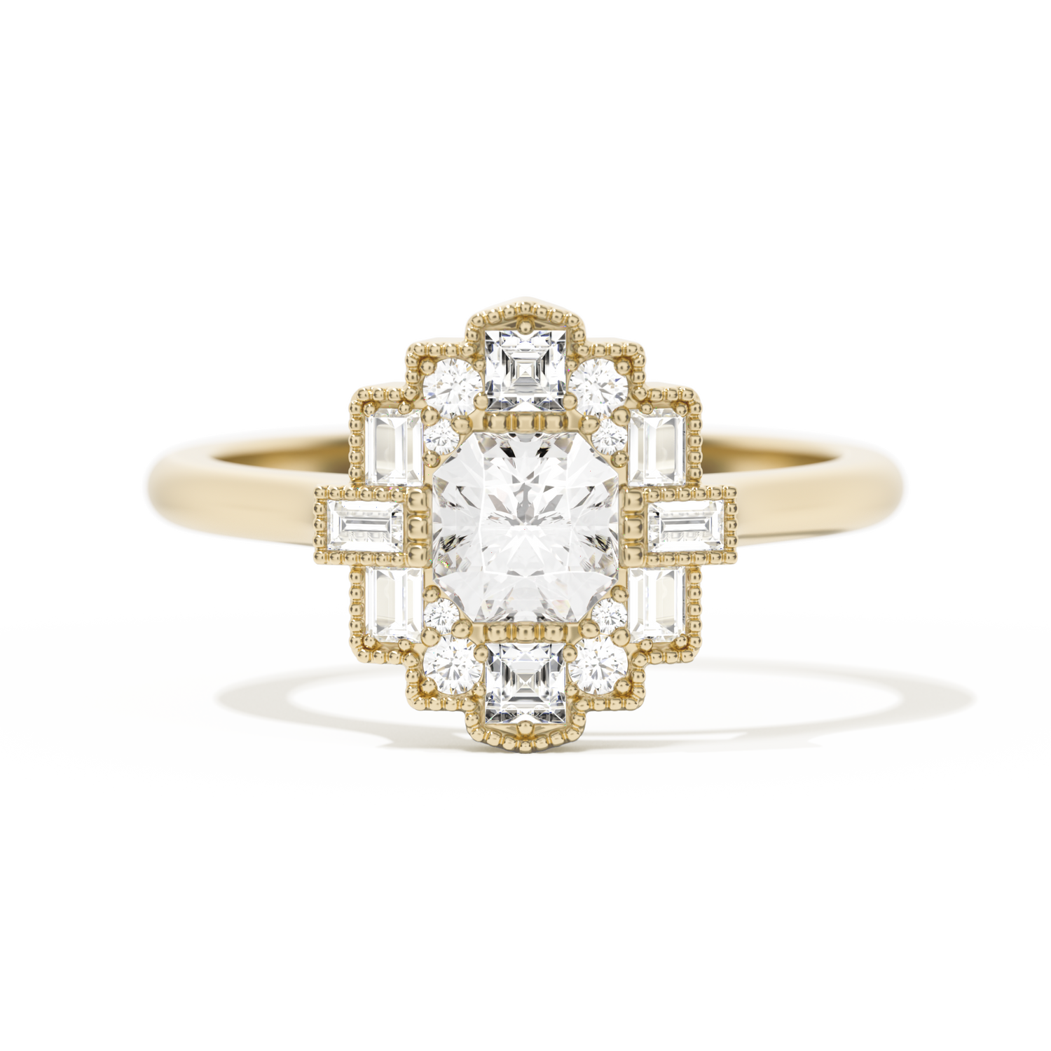 Square Deco with Asscher Cut