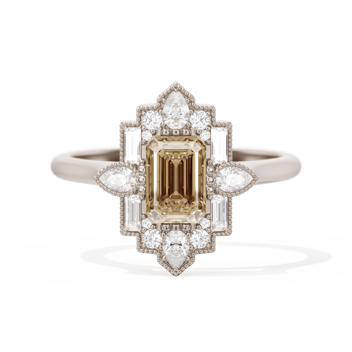 Pear Deco with 6x4 Emerald Cut