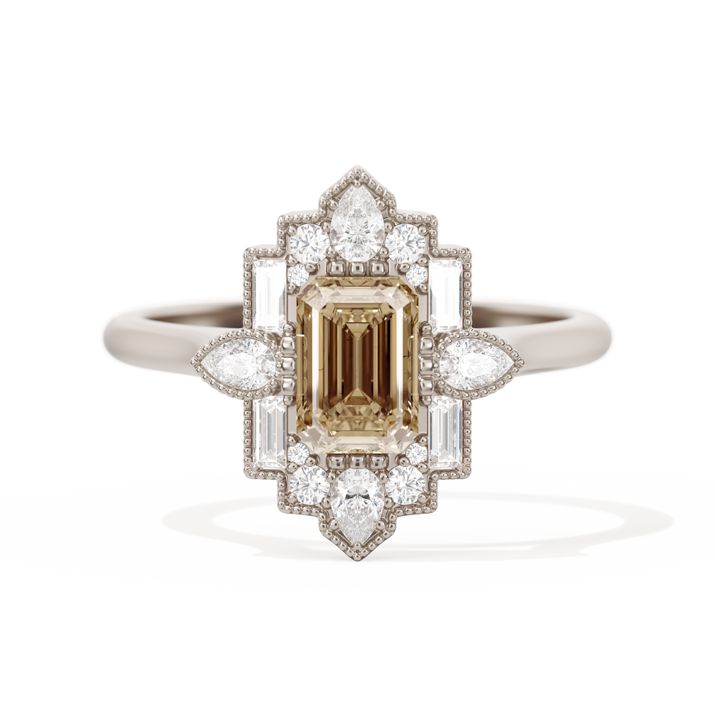 Pear Deco with 6x4 Emerald Cut