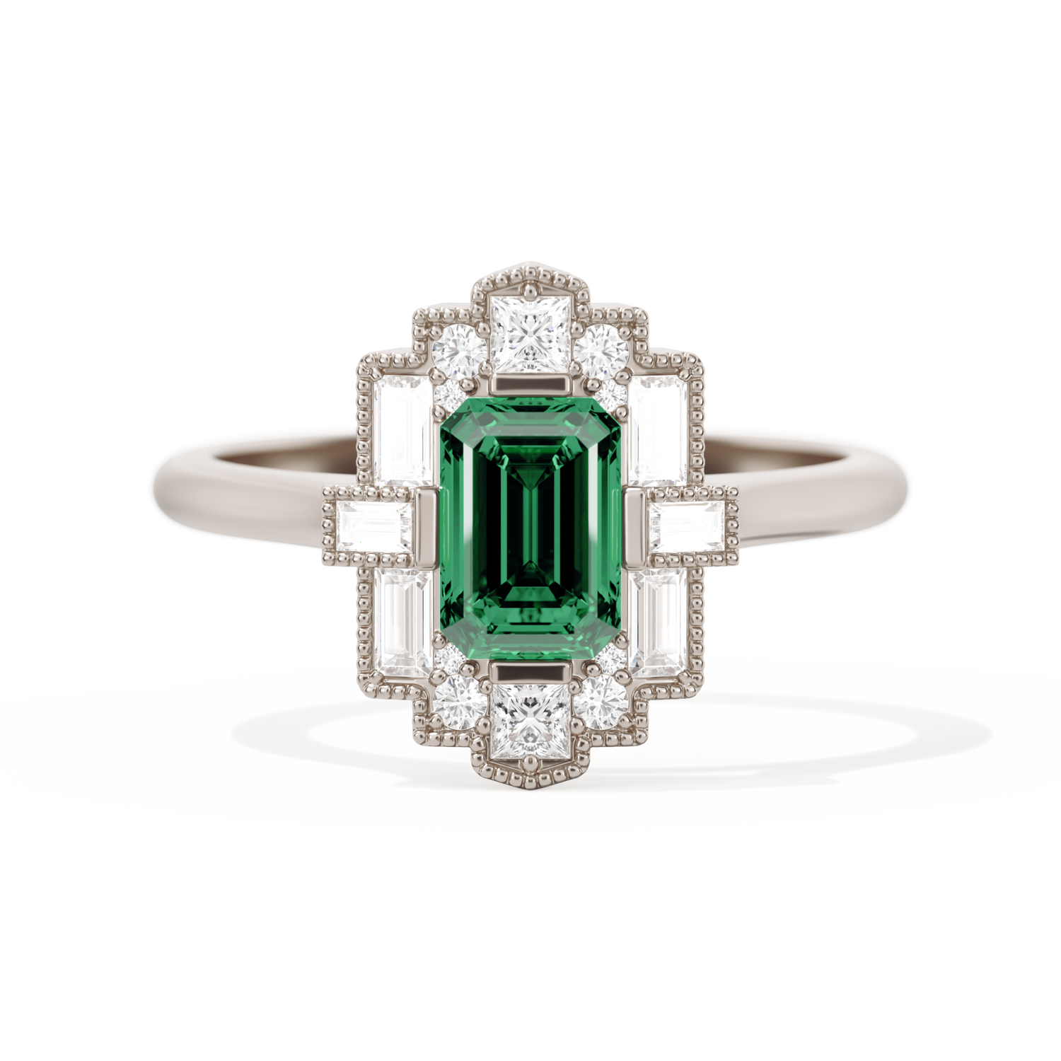 Rectangular Deco with 6x4 Emerald Cut