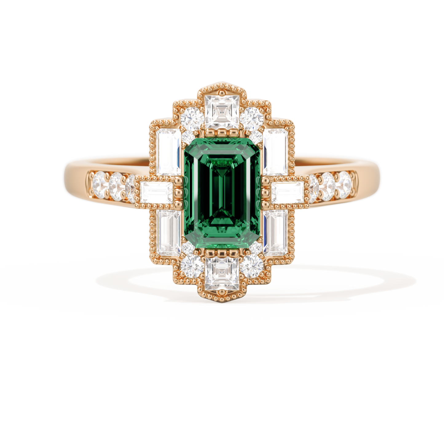 Rectangular Deco with 6x4 Emerald Cut