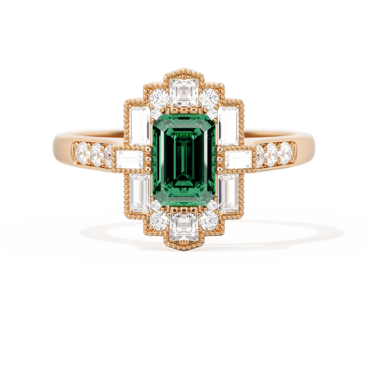 Rectangular Deco with 6x4 Emerald Cut