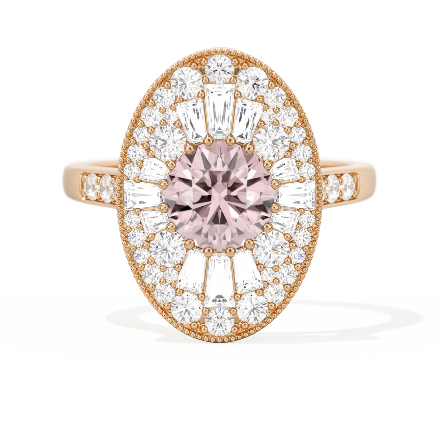 Oval Ballerina Round Center 1.00 ctw.