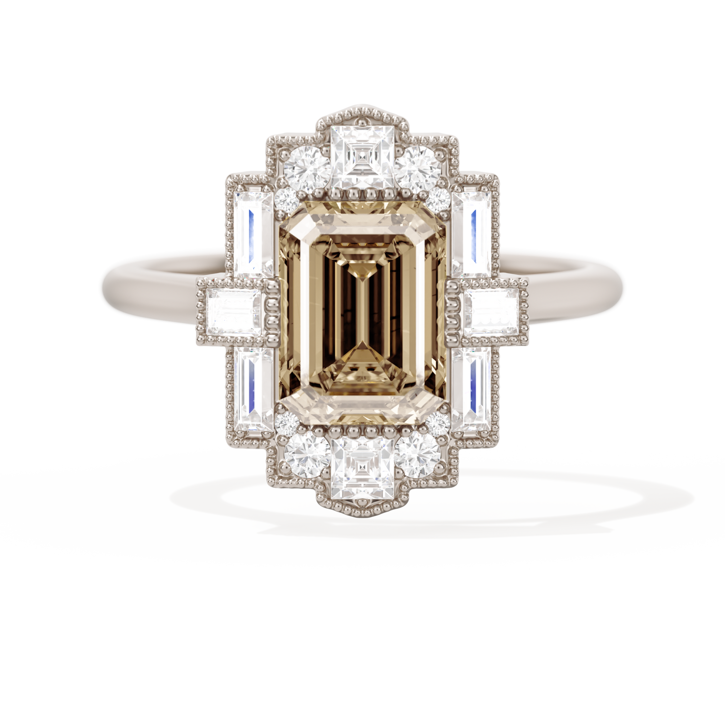 Rectangular Deco with 8x6 Emerald Cut