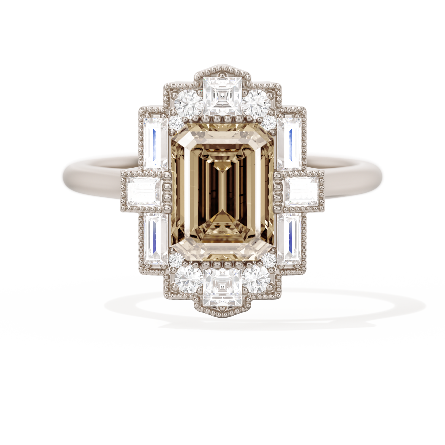 Rectangular Deco with 8x6 Emerald Cut