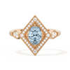 Diamond Shape Halo Oval