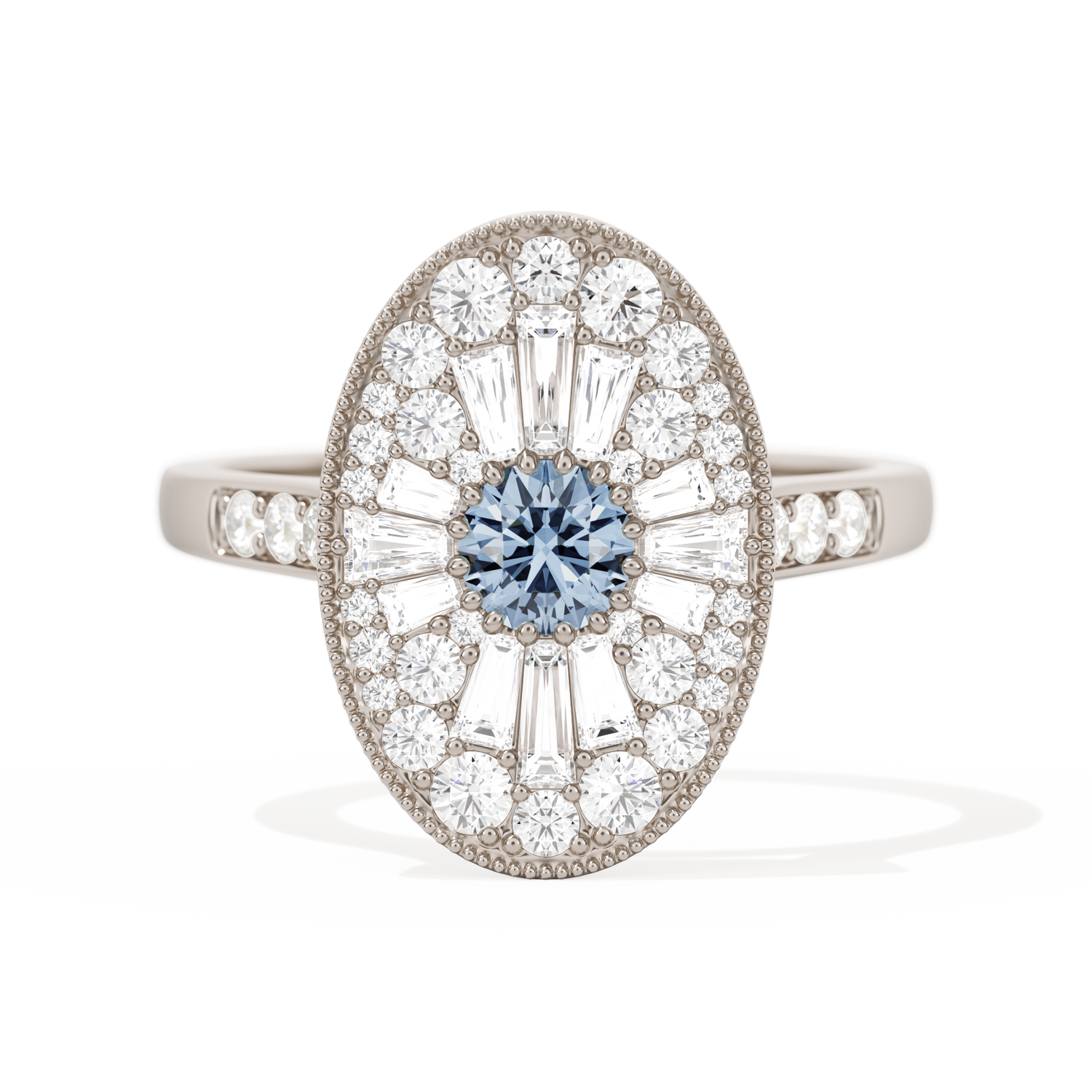 Oval Ballerina Round Center 0.35 ctw