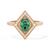 Diamond Shape Halo Oval