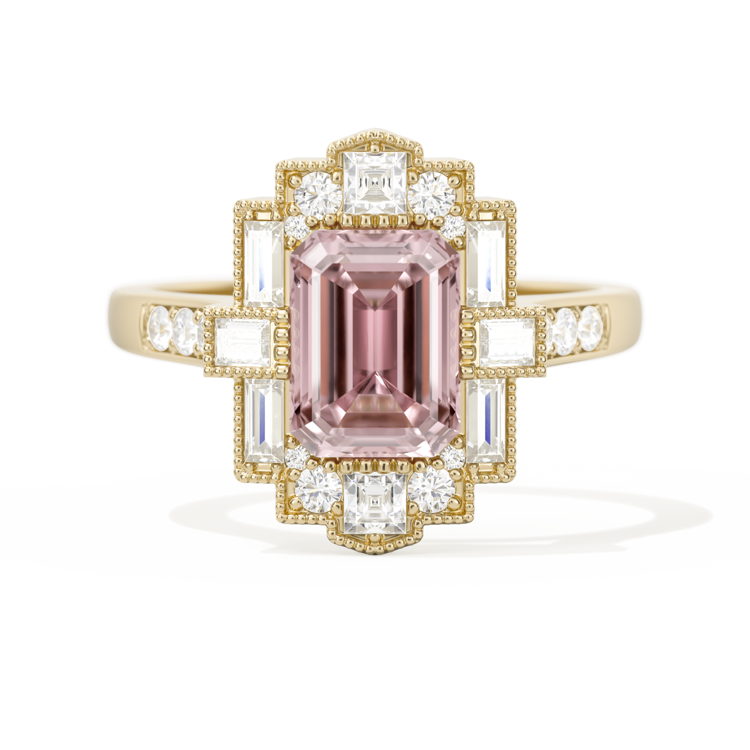Rectangular Deco with 8x6 Emerald Cut