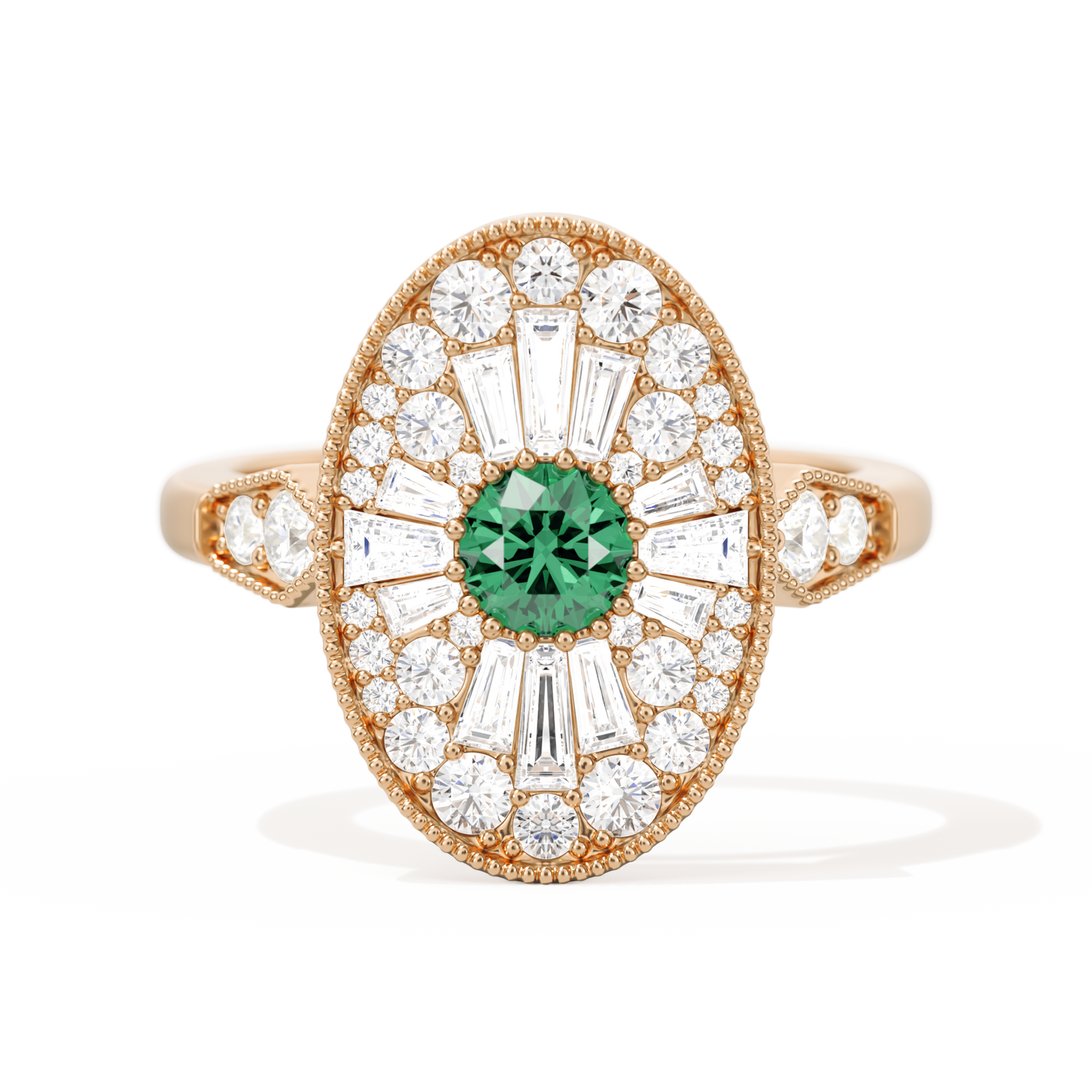 Oval Ballerina Round Center 0.35 ctw