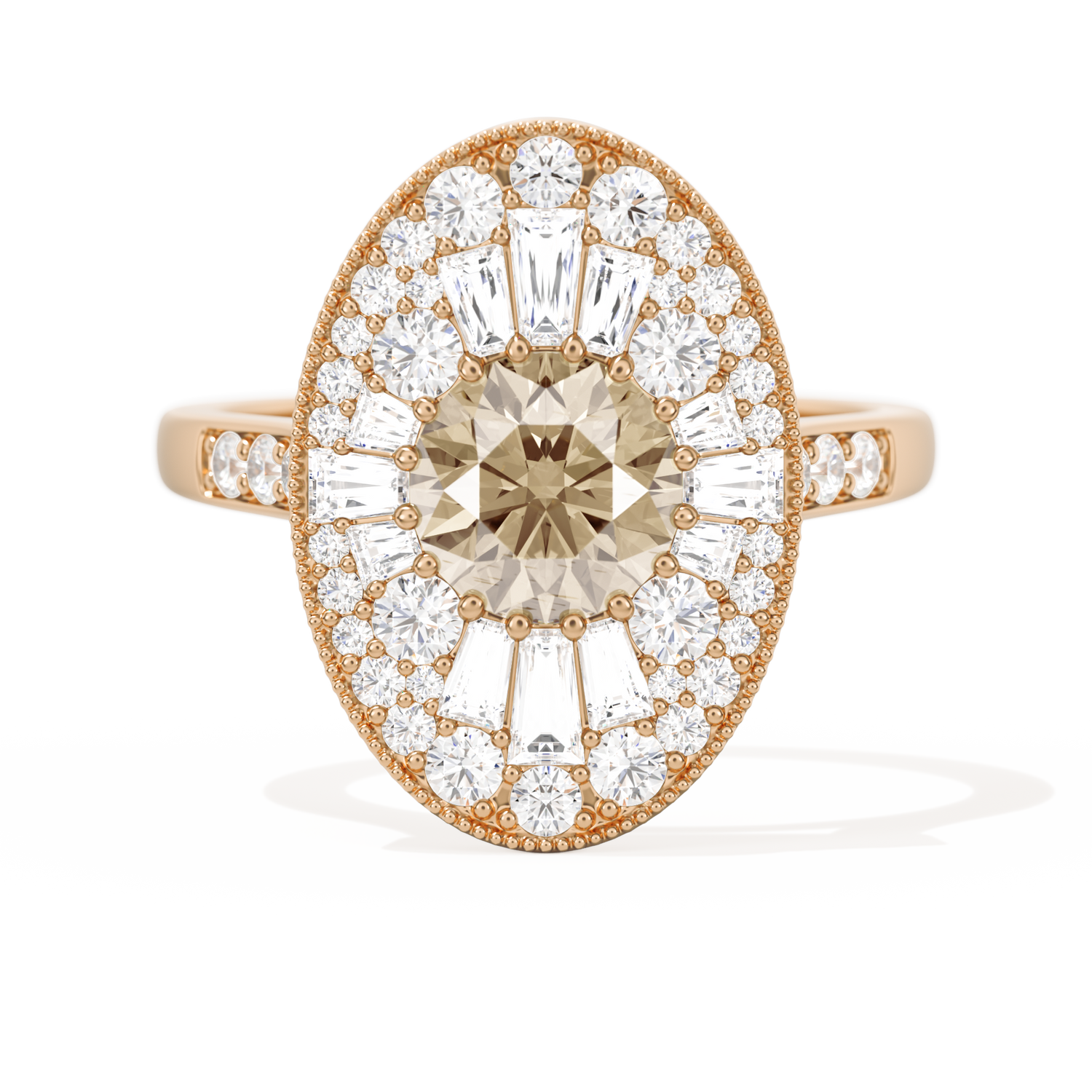 Oval Ballerina Round Center 1.00 ctw.