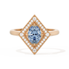 Diamond Shape Halo Oval