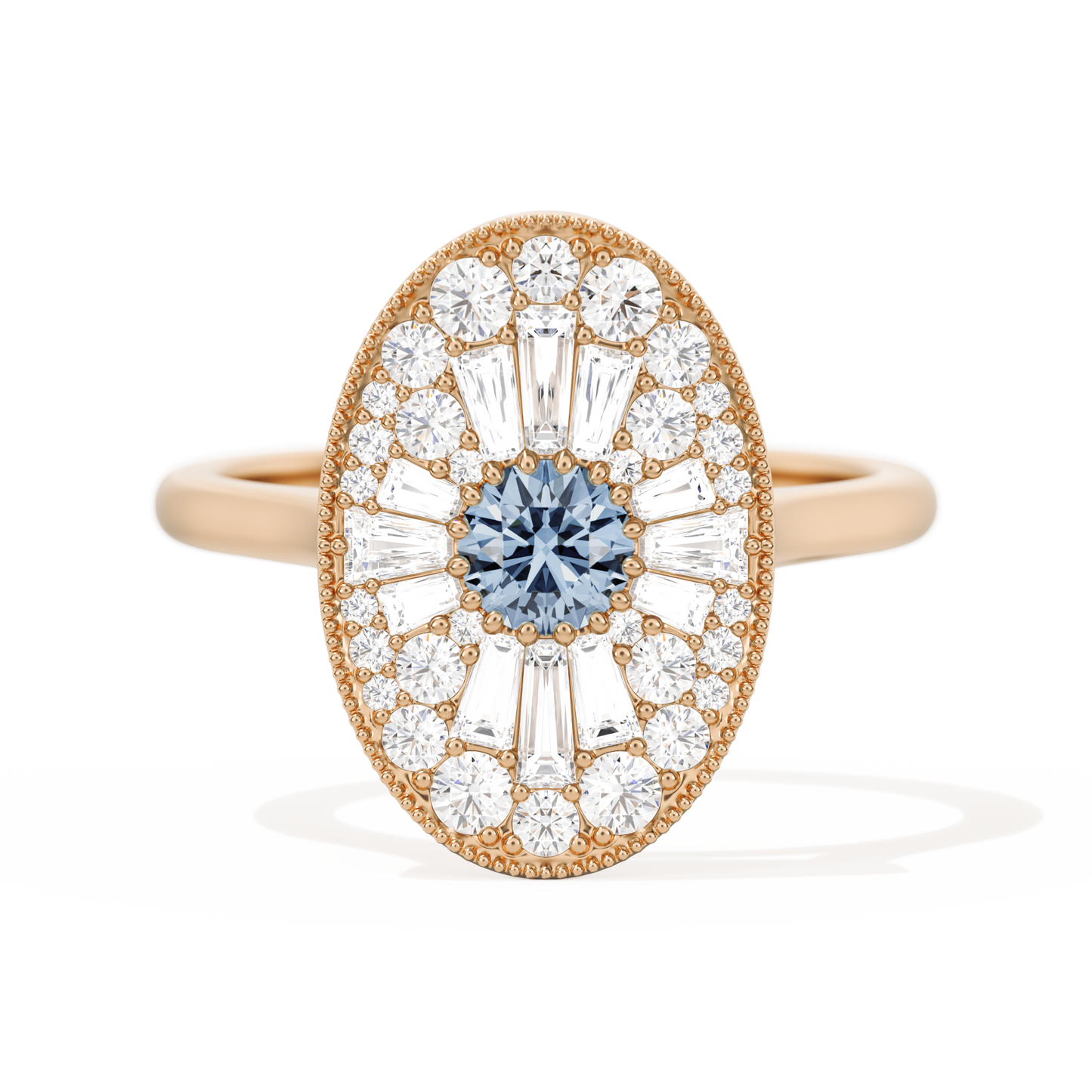 Oval Ballerina Round Center 0.35 ctw