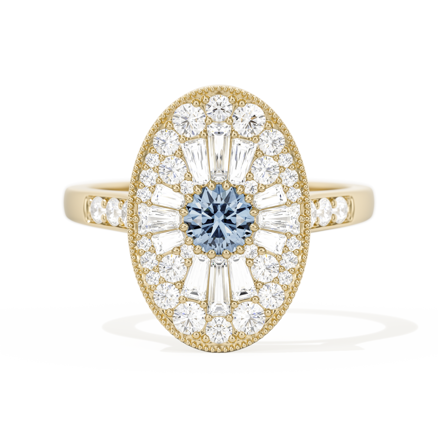 Oval Ballerina Round Center 0.35 ctw