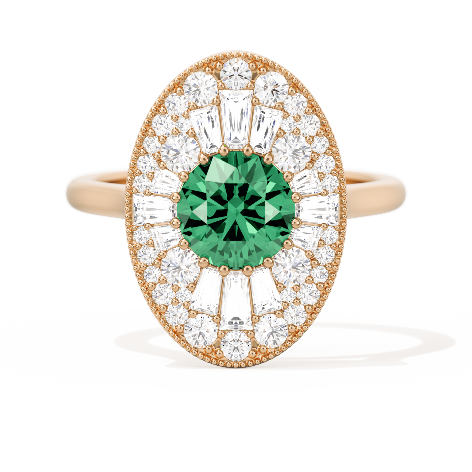 Oval Ballerina Round Center 1.00 ctw.