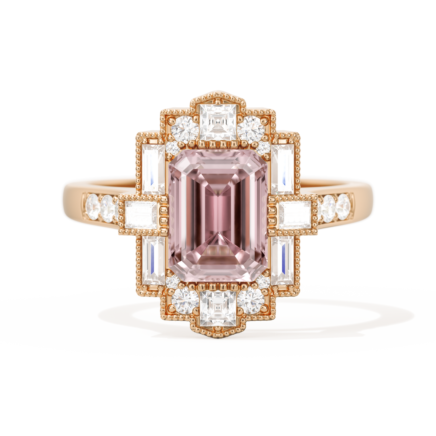 Rectangular Deco with 8x6 Emerald Cut