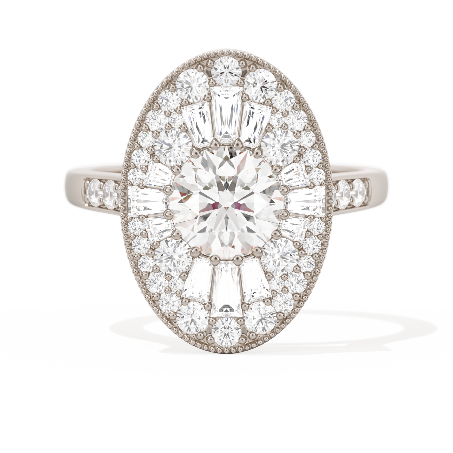 Oval Ballerina Round Center 1.00 ctw.