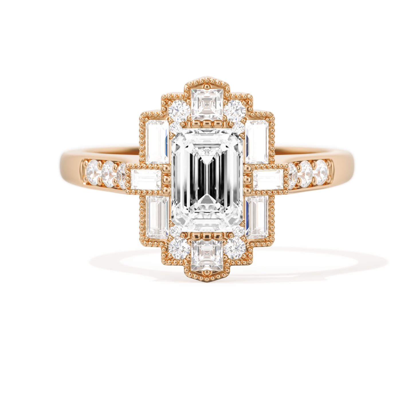 Rectangular Deco with 6x4 Emerald Cut