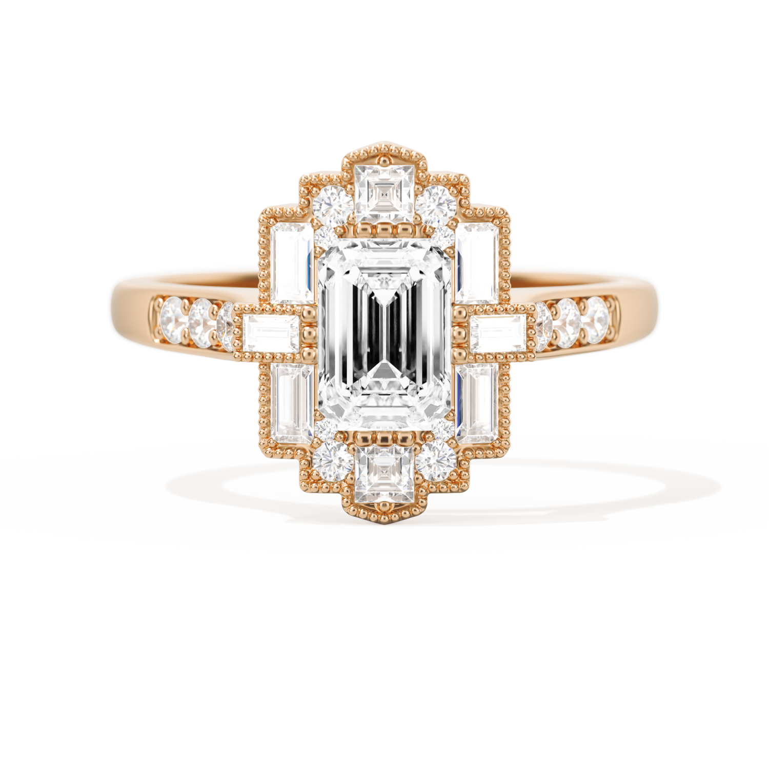 Rectangular Deco with 6x4 Emerald Cut