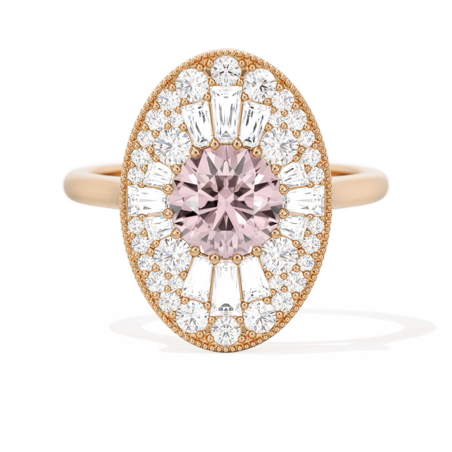 Oval Ballerina Round Center 1.00 ctw.