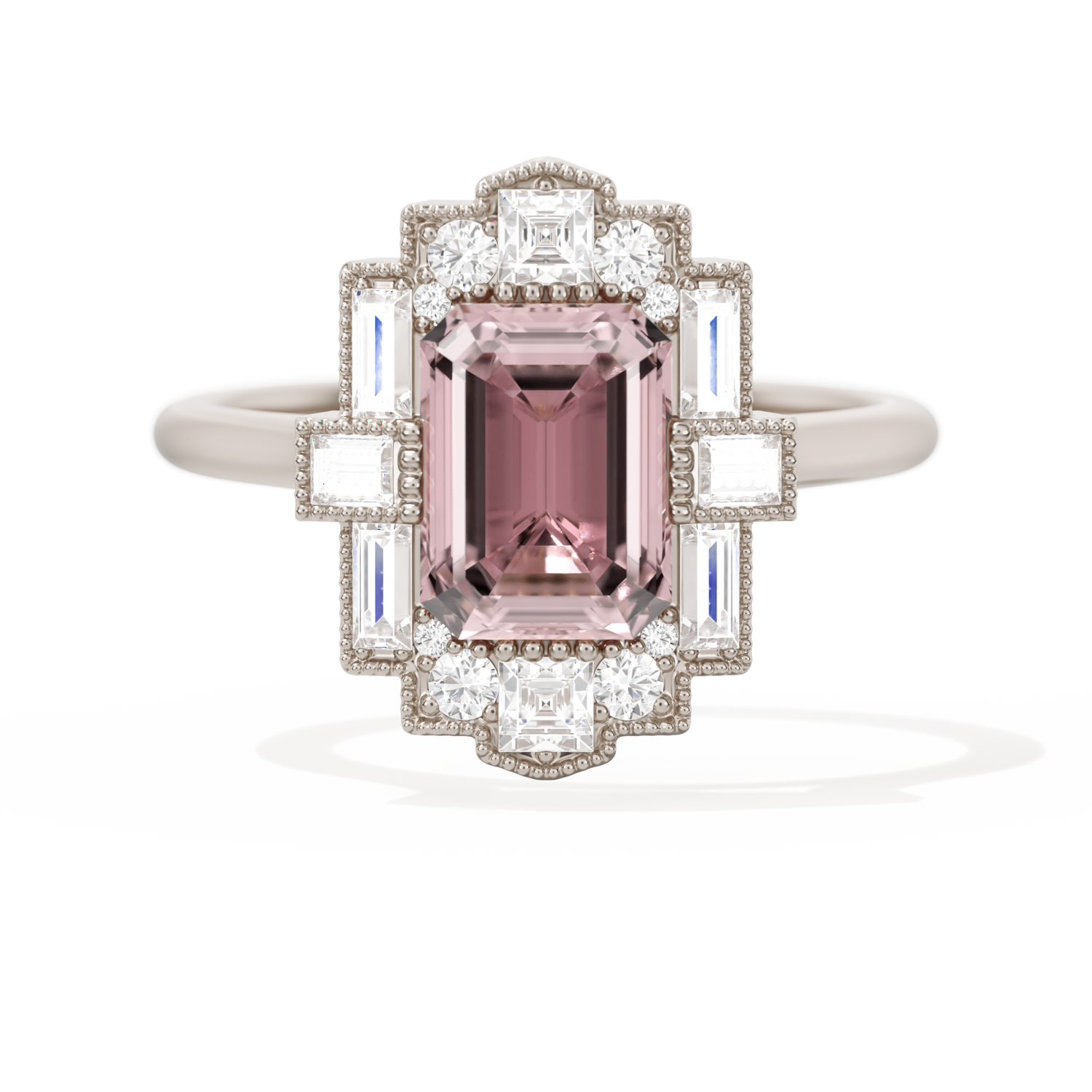Rectangular Deco with 8x6 Emerald Cut