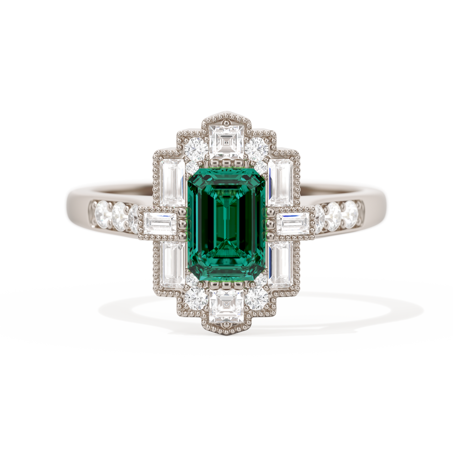 Rectangular Deco with 6x4 Emerald Cut