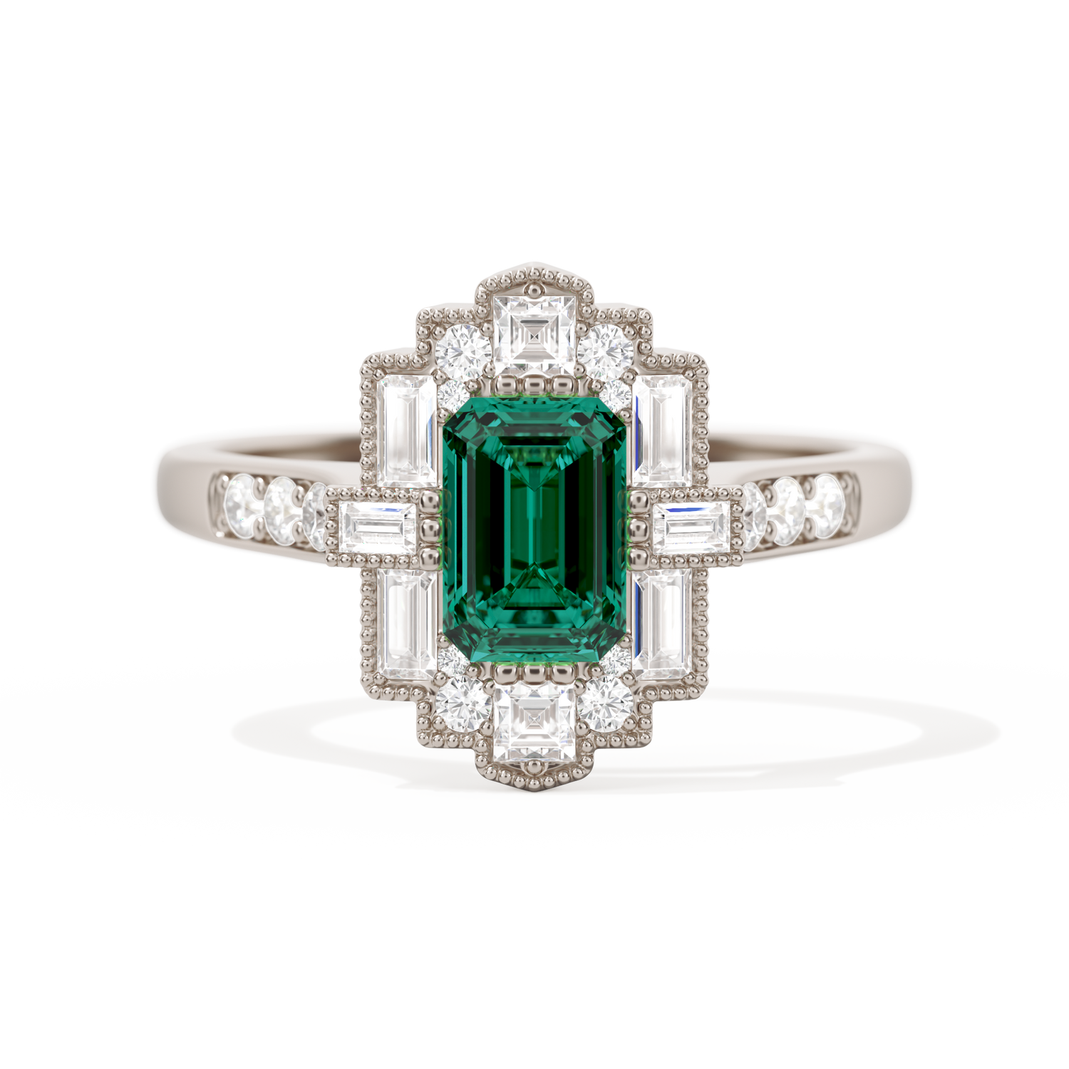 Rectangular Deco with 6x4 Emerald Cut