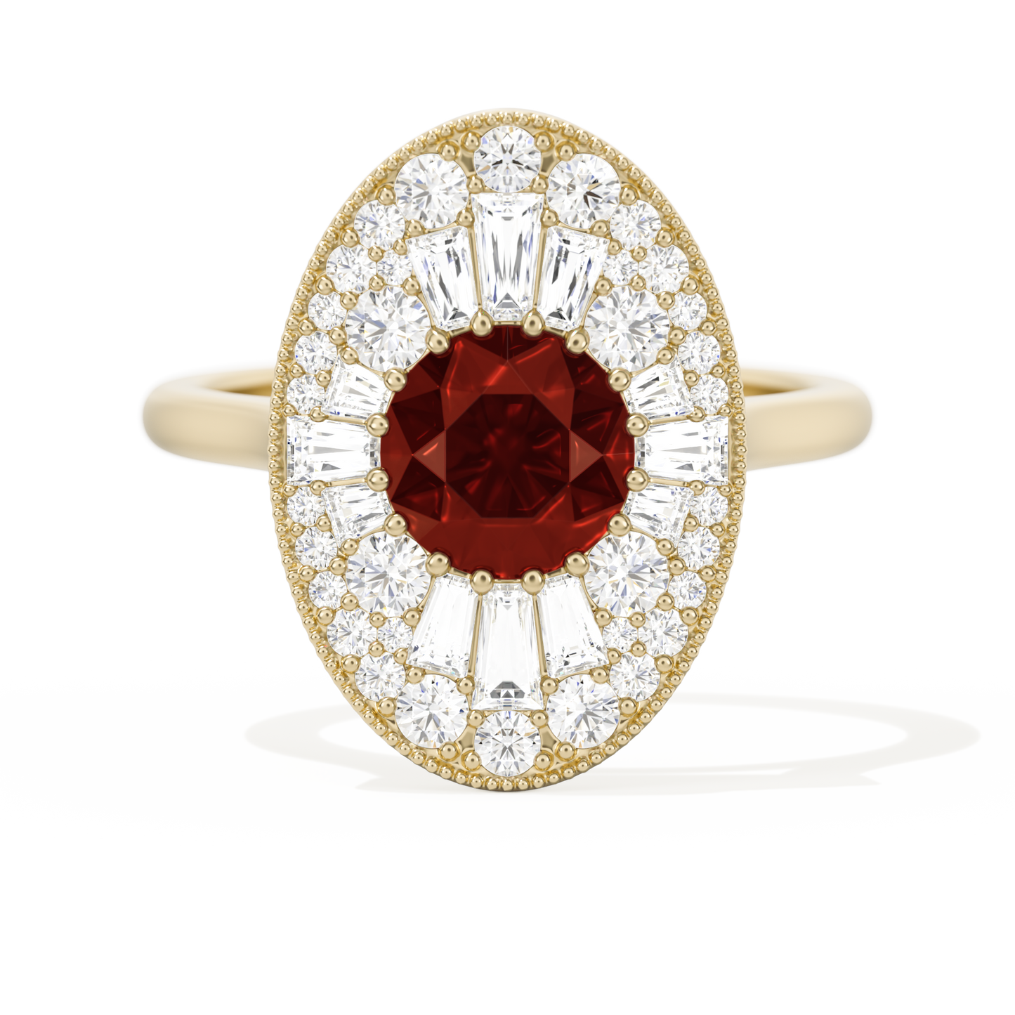 Oval Ballerina Round Center 1.00 ctw.