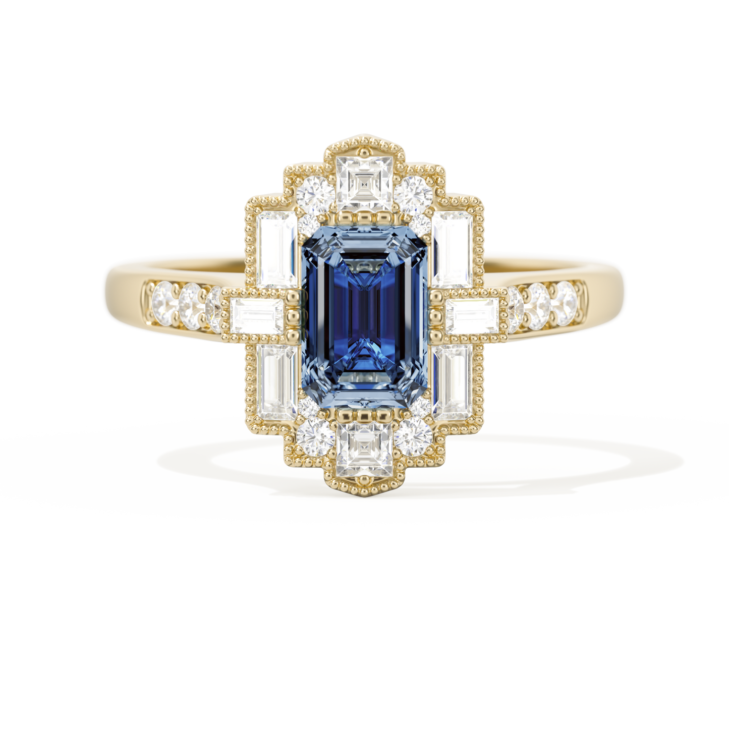 Rectangular Deco with 6x4 Emerald Cut