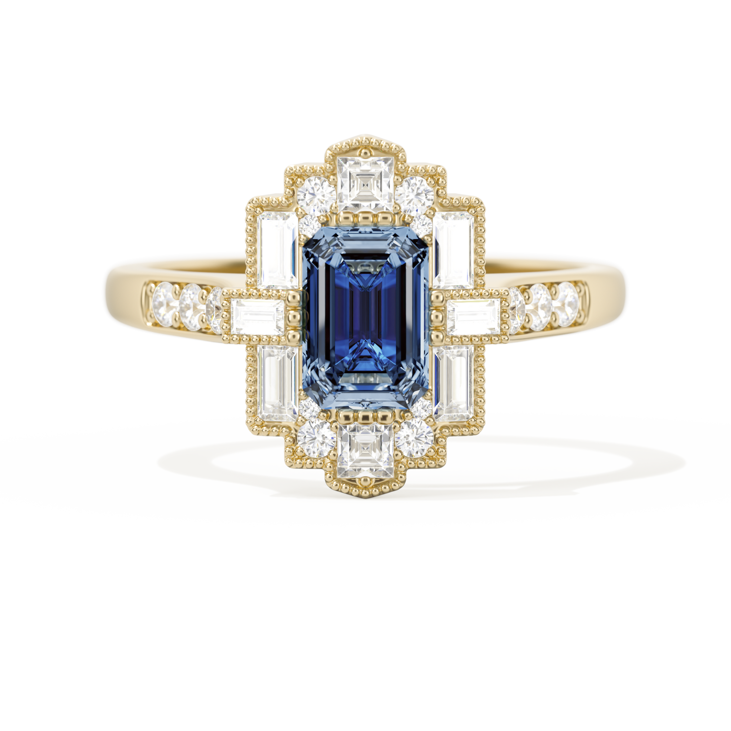 Rectangular Deco with 6x4 Emerald Cut