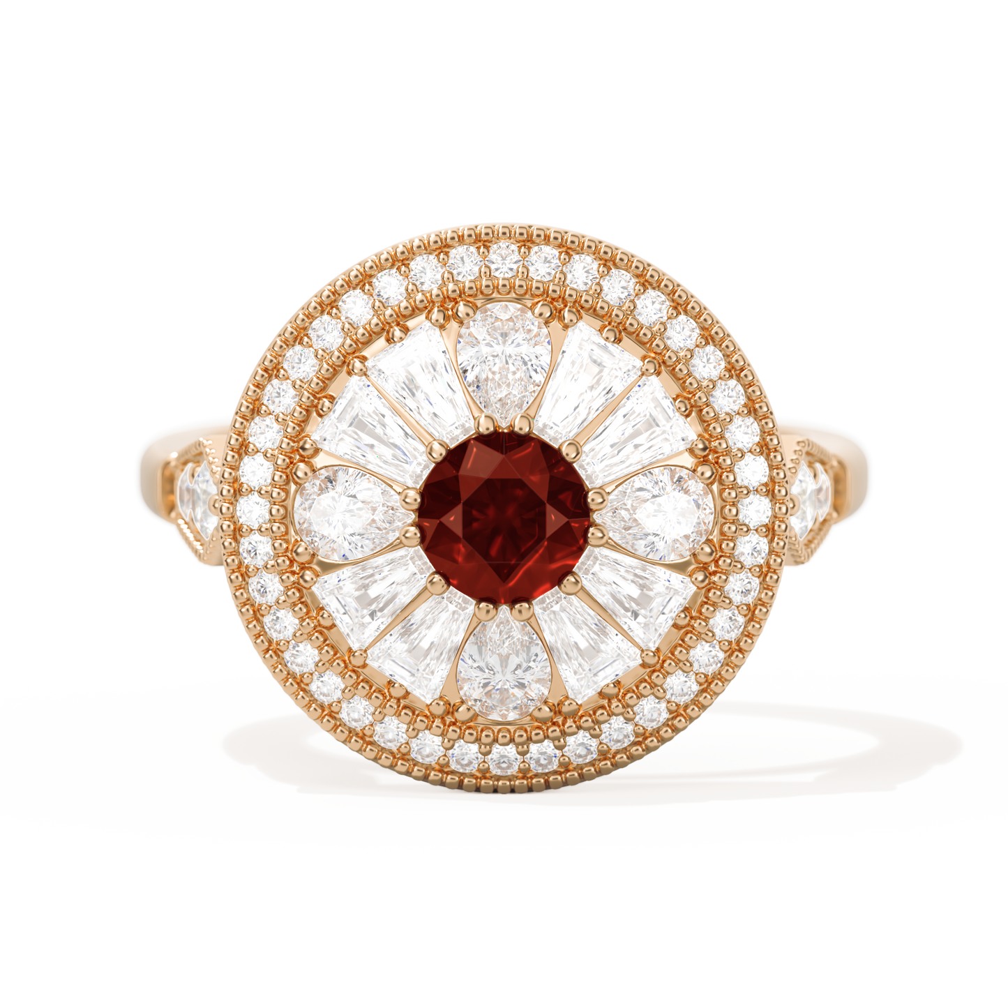 Pear & Baguette Round with Halo