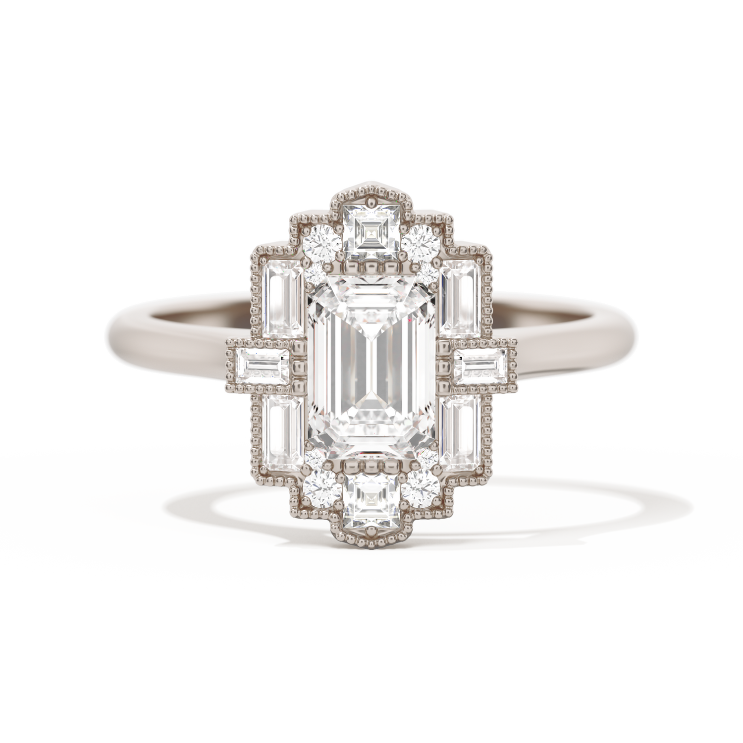 Rectangular Deco with 6x4 Emerald Cut