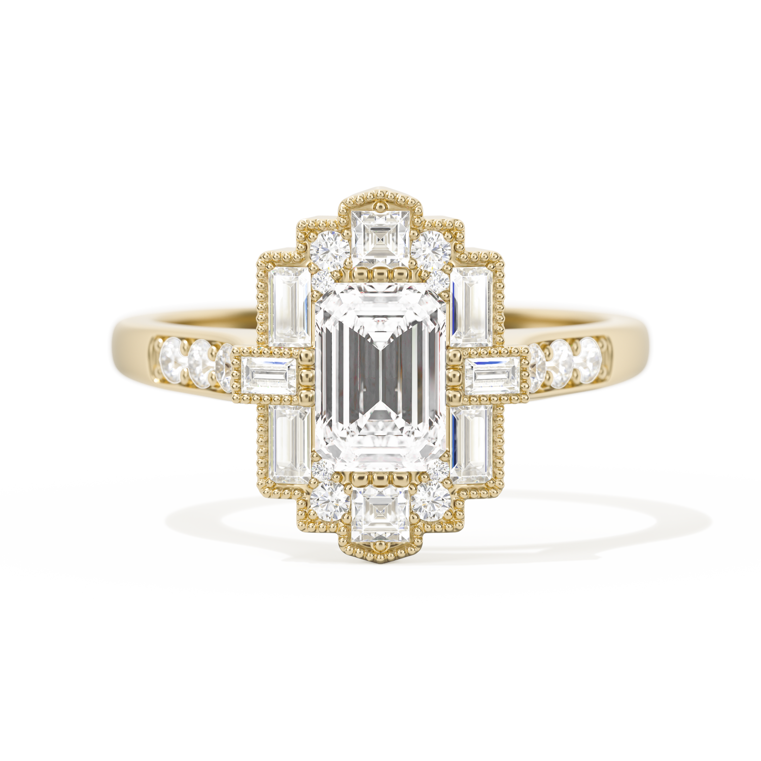 Rectangular Deco with 6x4 Emerald Cut
