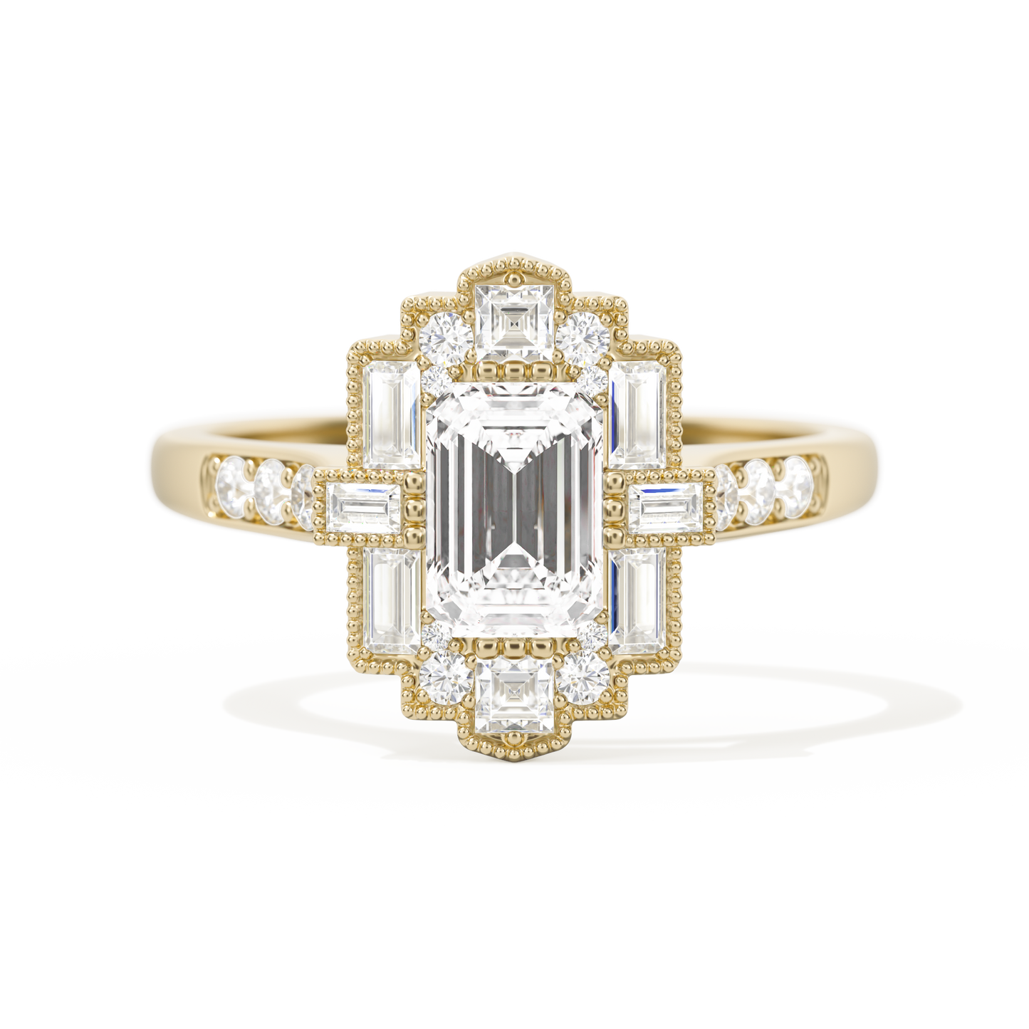 Rectangular Deco with 6x4 Emerald Cut