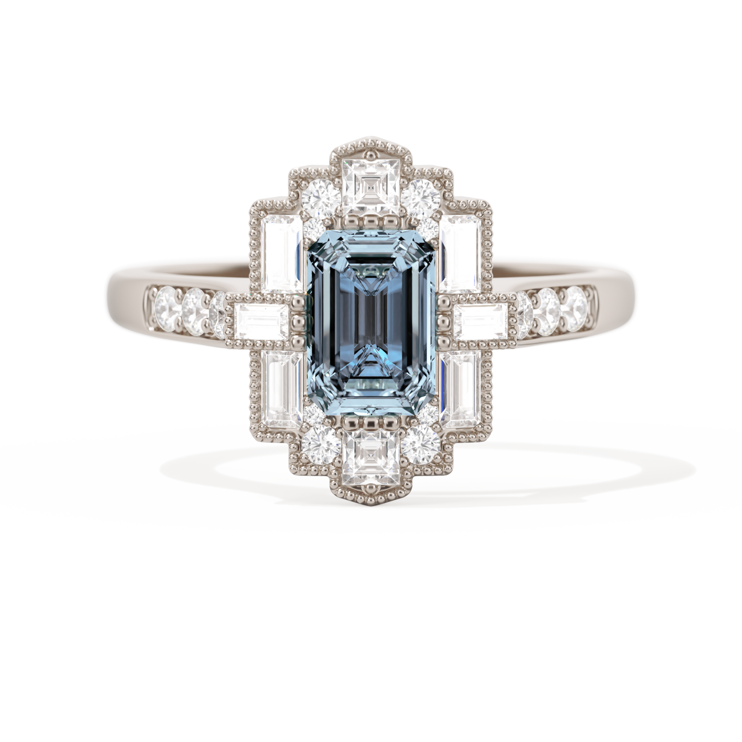 Rectangular Deco with 6x4 Emerald Cut