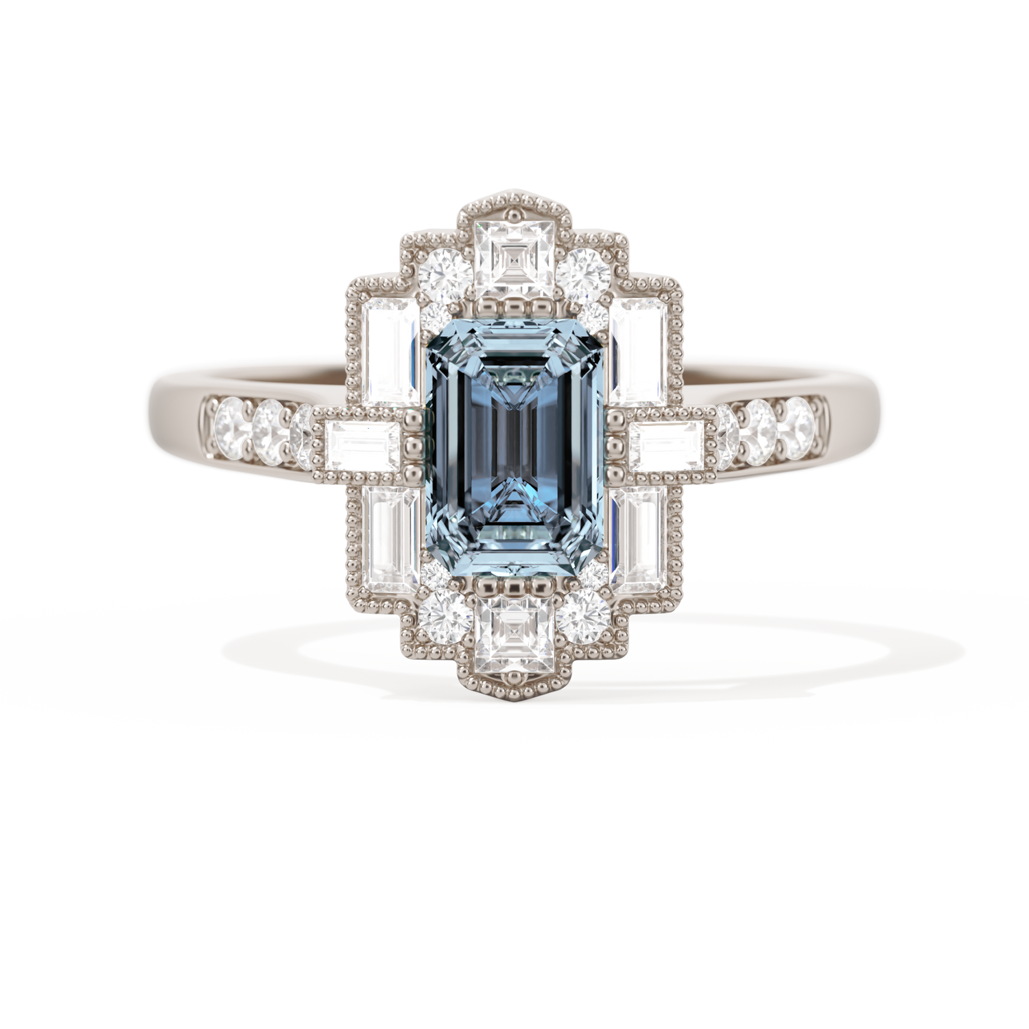 Rectangular Deco with 6x4 Emerald Cut