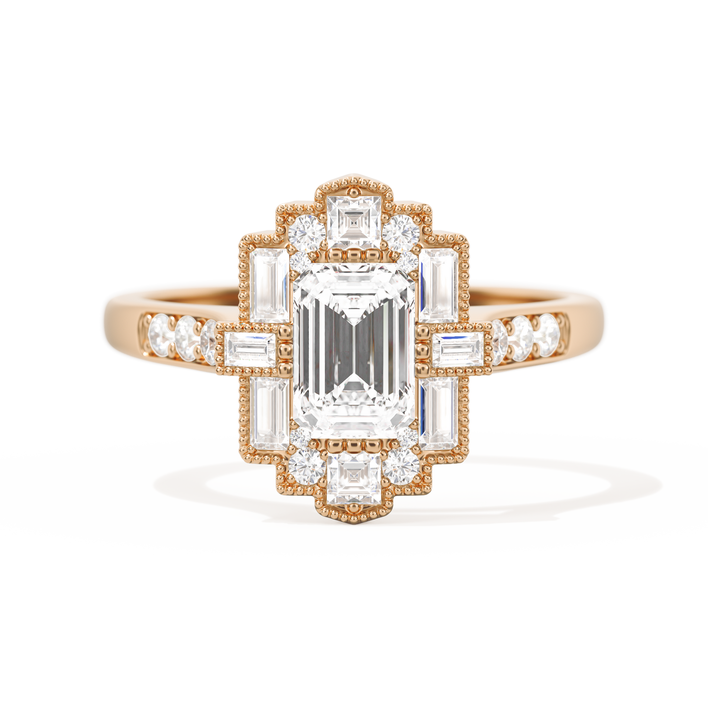 Rectangular Deco with 6x4 Emerald Cut