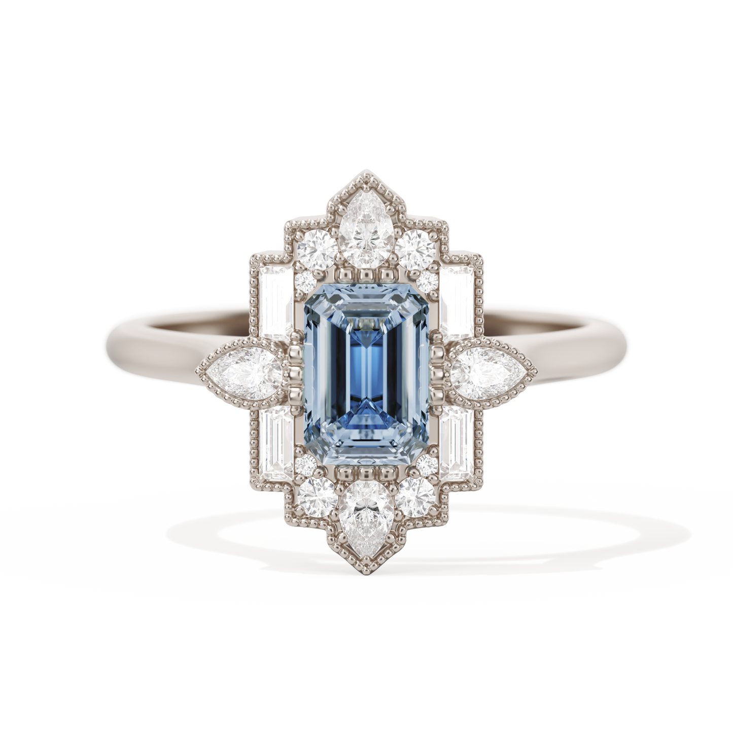 Pear Deco with 6x4 Emerald Cut