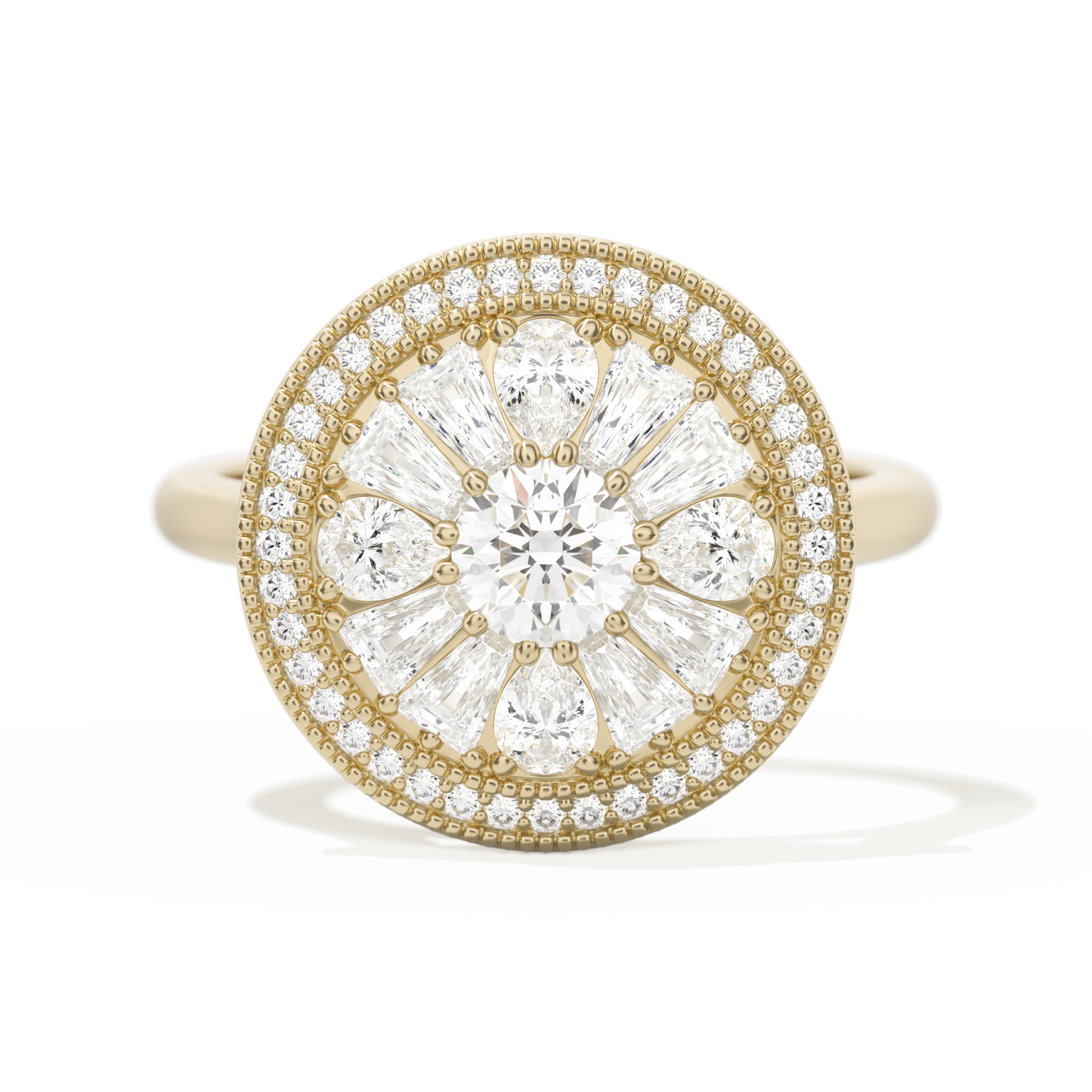 Pear & Baguette Round with Halo